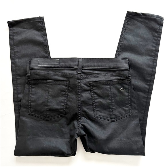 RAG & BONE shoreditch Size 28 Women's Cotton Blend Black coated Denim Jeans - Picture 7 of 11